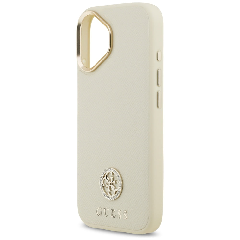 Guess - Grained Strass Logo MagSafe (GUHMP17SPGCRMDEE) - iPhone 17 - Beige