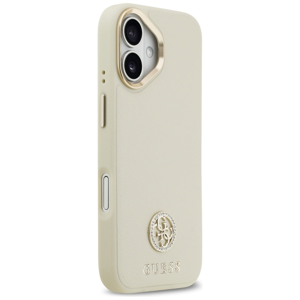Guess - Grained Strass Logo MagSafe (GUHMP17SPGCRMDEE) - iPhone 17 - Beige