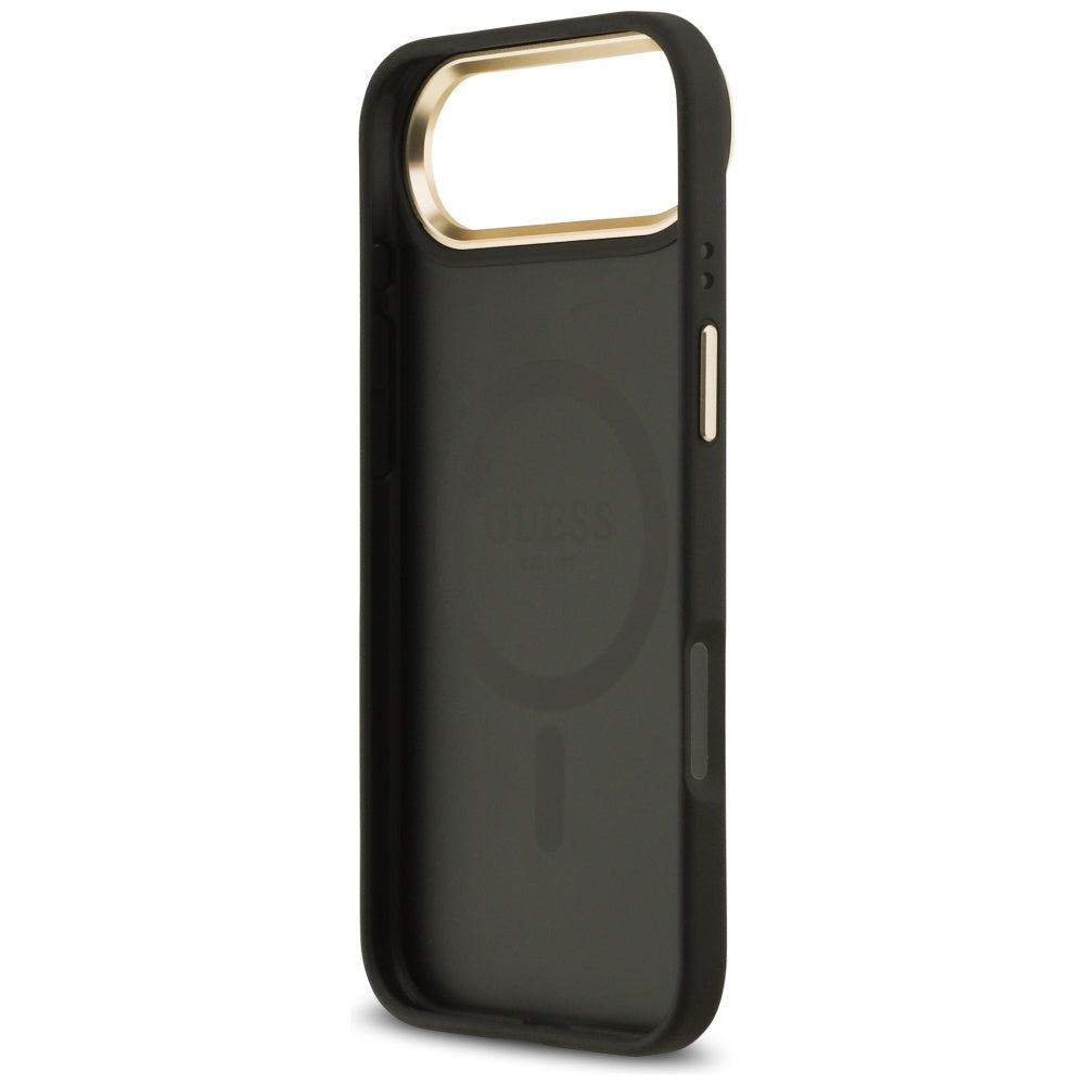 Guess - Grained Strass Logo MagSafe (GUHMP17MPGCRMDEK) - iPhone 17 Air - Black