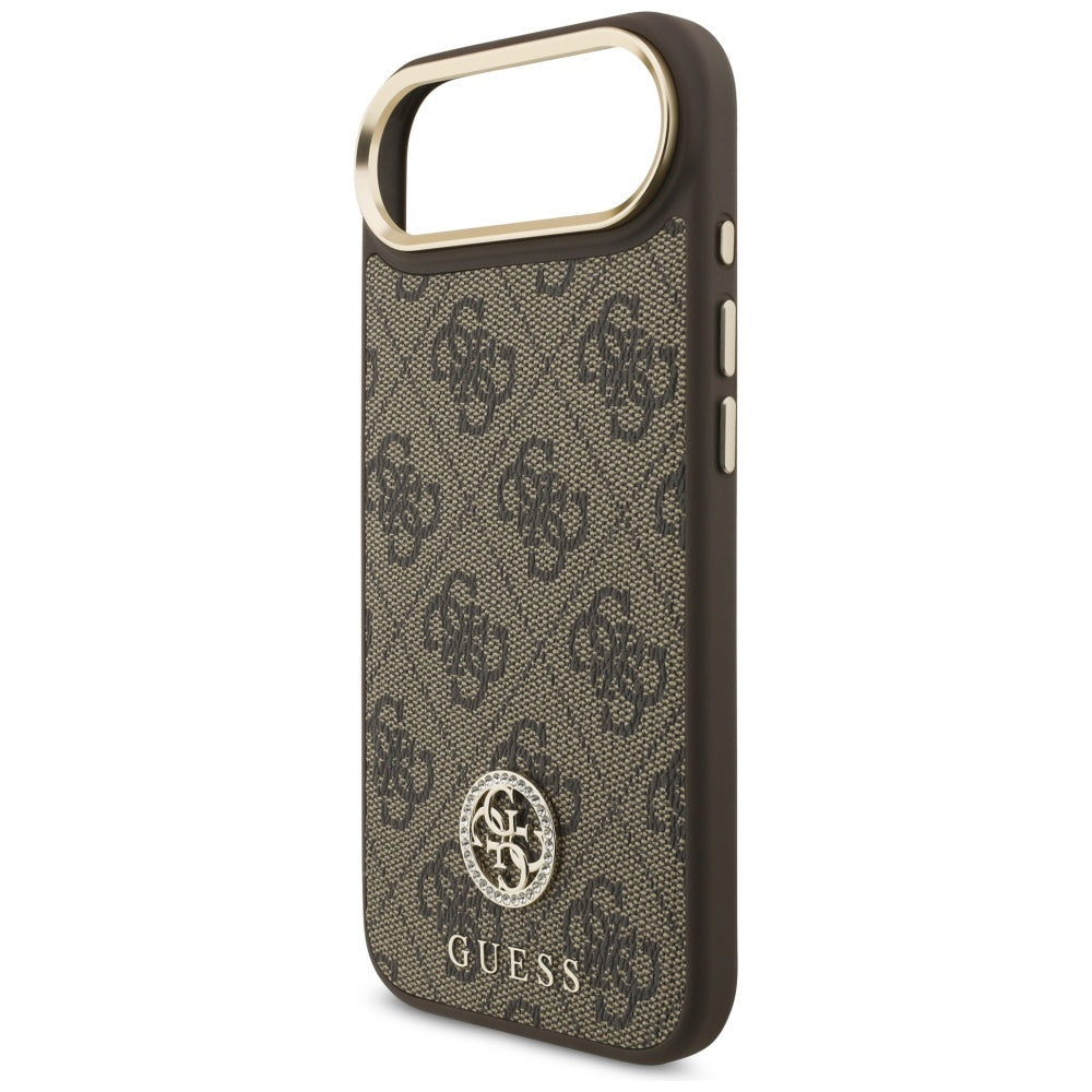 Guess - 4G Strass Logo MagSafe (GUHMP17MP4GRMDEW) - iPhone 17 Air - Brown