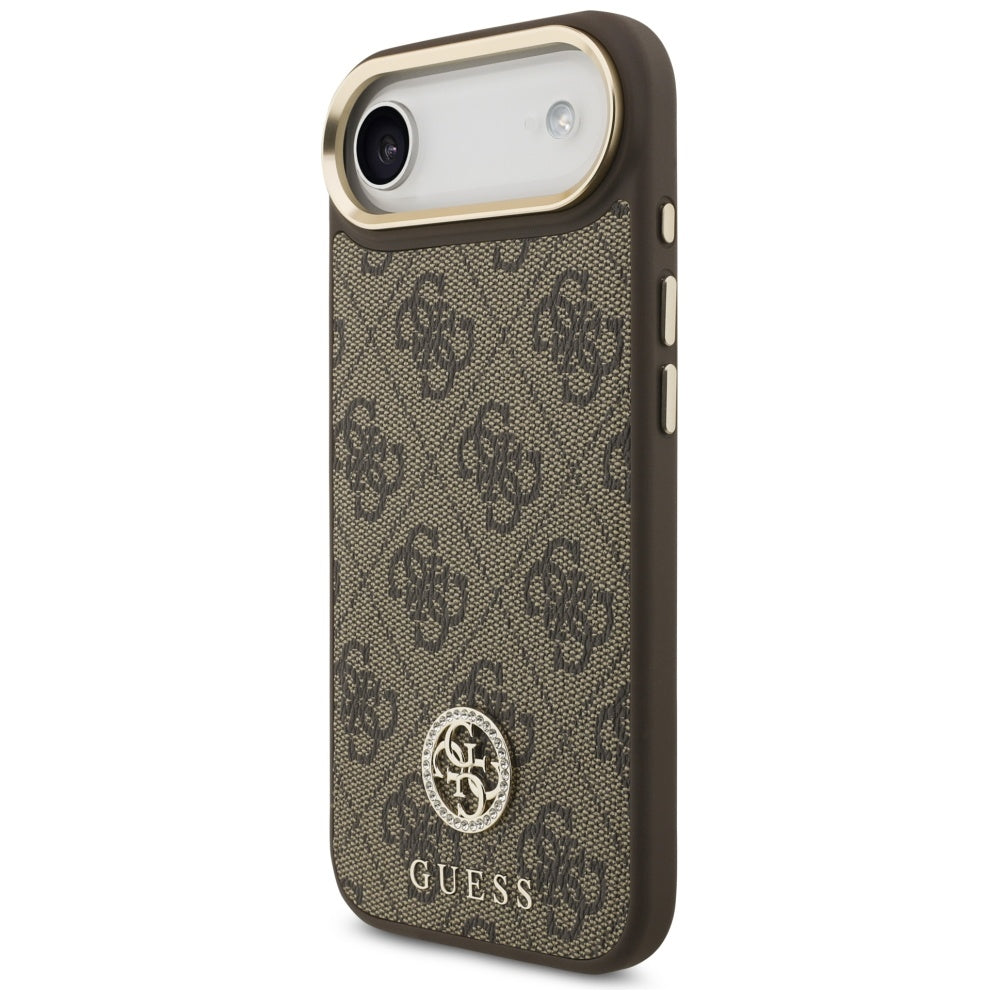 Guess - 4G Strass Logo MagSafe (GUHMP17MP4GRMDEW) - iPhone 17 Air - Brown