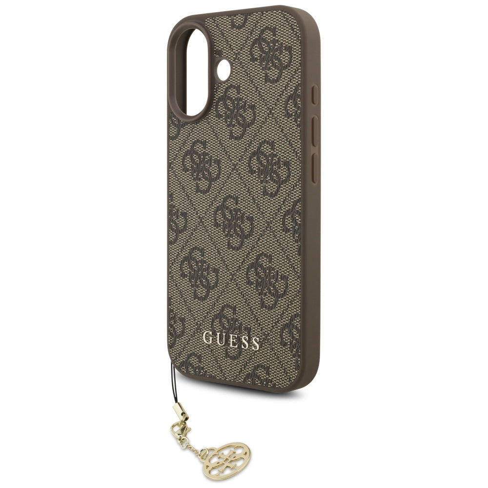 Husa pentru iPhone 17 - Guess Hardcase 4G Charm Cradle MagSafe (GUHMP17SGF4GCW) - Brown