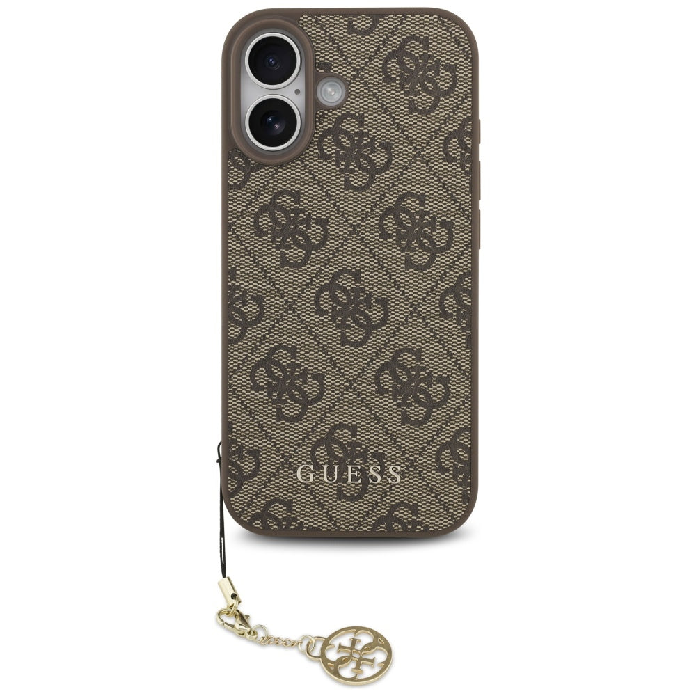 Husa pentru iPhone 17 - Guess Hardcase 4G Charm Cradle MagSafe (GUHMP17SGF4GCW) - Brown