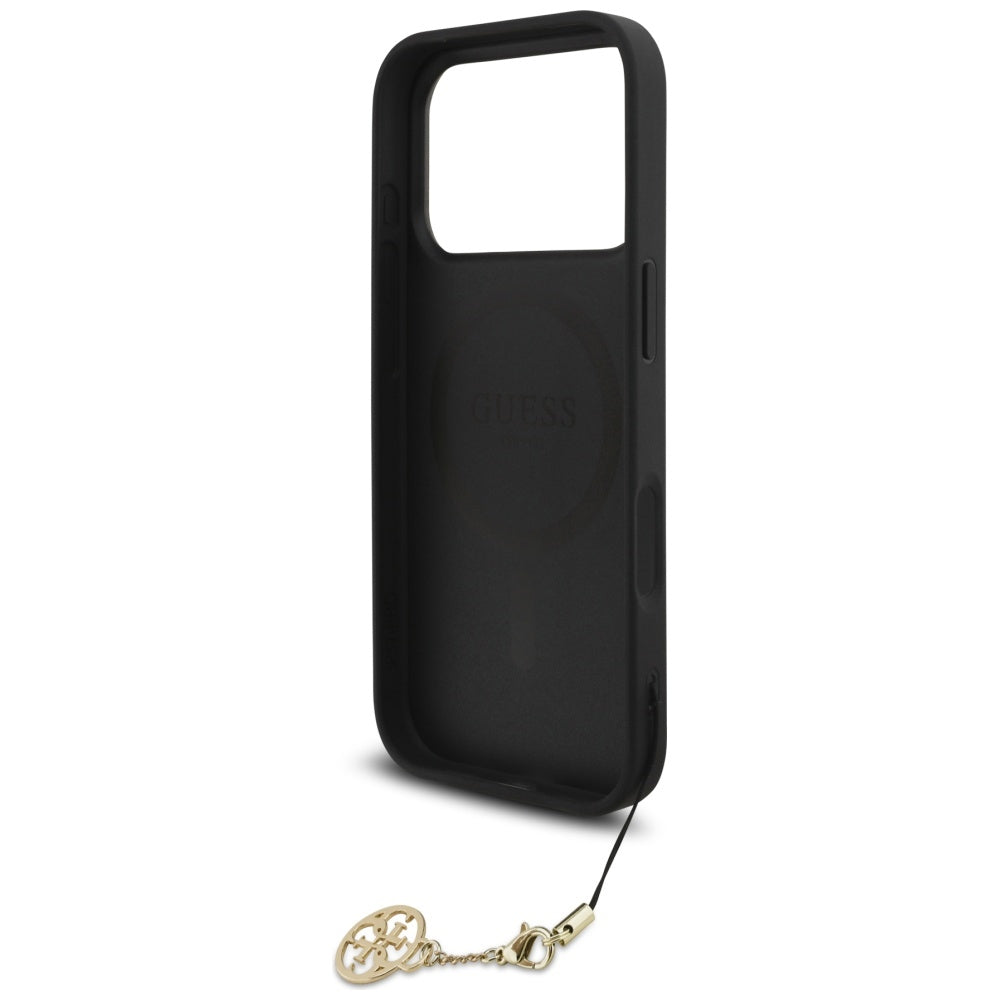 Husa pentru iPhone 17 Pro - Guess Hardcase 4G Charm Cradle MagSafe (GUHMP17LGF4GCK) - Black
