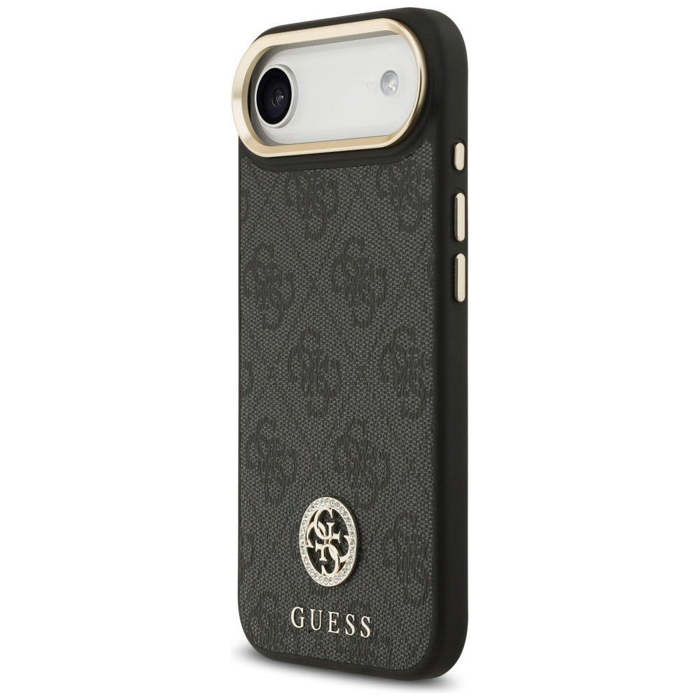 Husa pentru iPhone 17 Air - Guess Hardcase 4G Strass Logo MagSafe (GUHMP17MP4GRMDEK) - Black