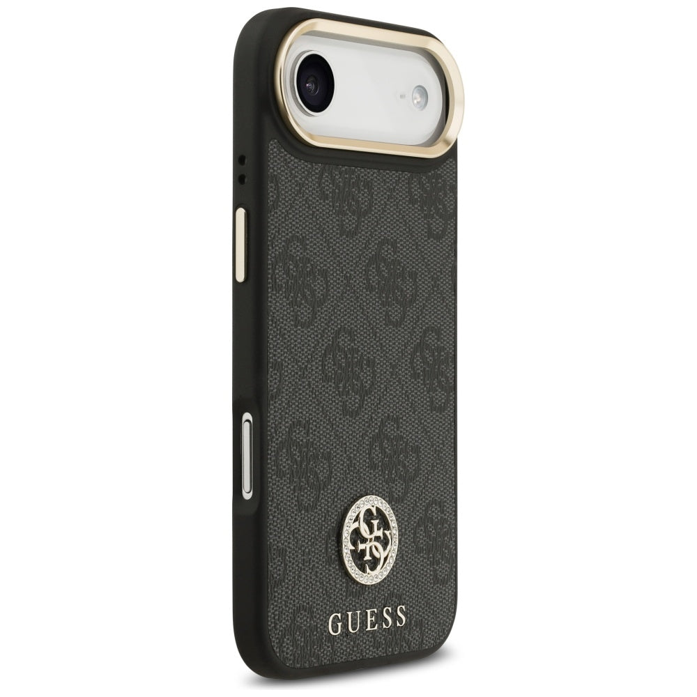 Husa pentru iPhone 17 Air - Guess Hardcase 4G Strass Logo MagSafe (GUHMP17MP4GRMDEK) - Black