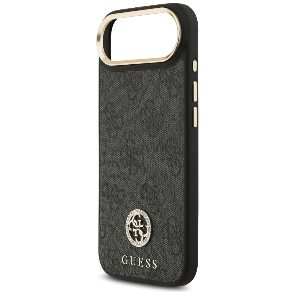 Husa pentru iPhone 17 Air - Guess Hardcase 4G Strass Logo MagSafe (GUHMP17MP4GRMDEK) - Black