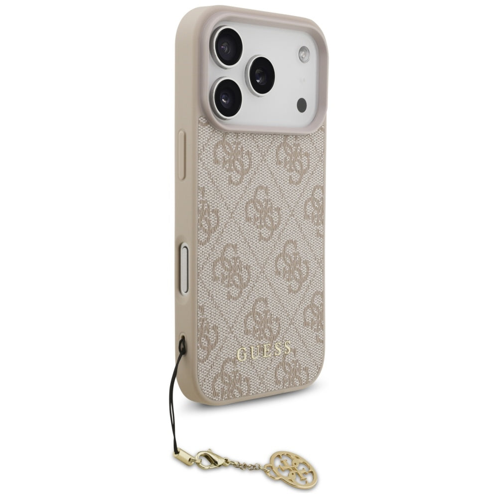 Husa pentru iPhone 17 Pro - Guess Hardcase 4G Charm Cradle MagSafe (GUHMP17LGF4GCP) - Pink