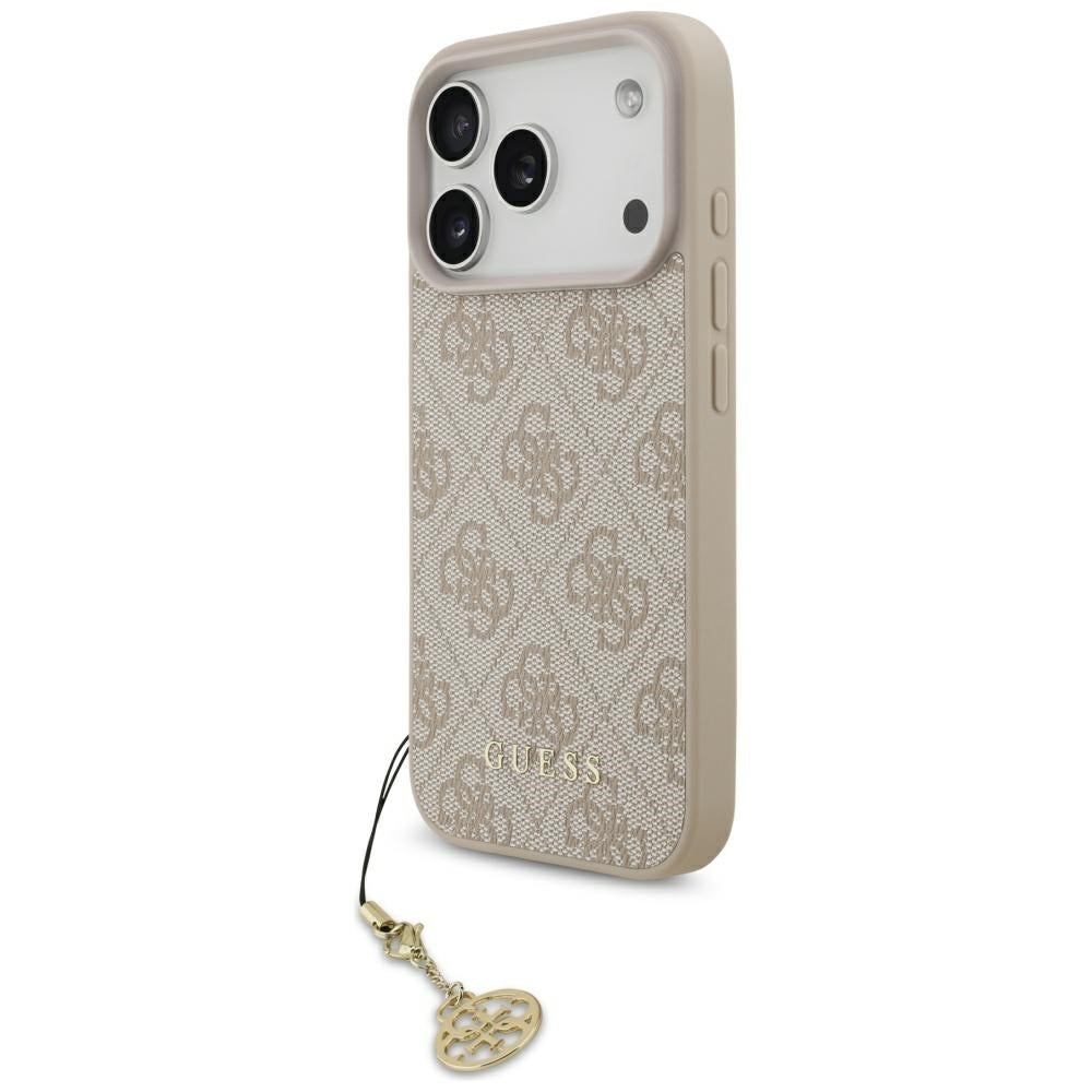 Husa pentru iPhone 17 Pro - Guess Hardcase 4G Charm Cradle MagSafe (GUHMP17LGF4GCP) - Pink