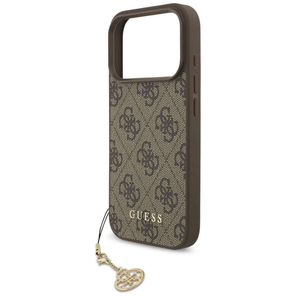 Husa pentru iPhone 17 Pro - Guess Hardcase 4G Charm Cradle MagSafe (GUHMP17LGF4GCW) - Brown