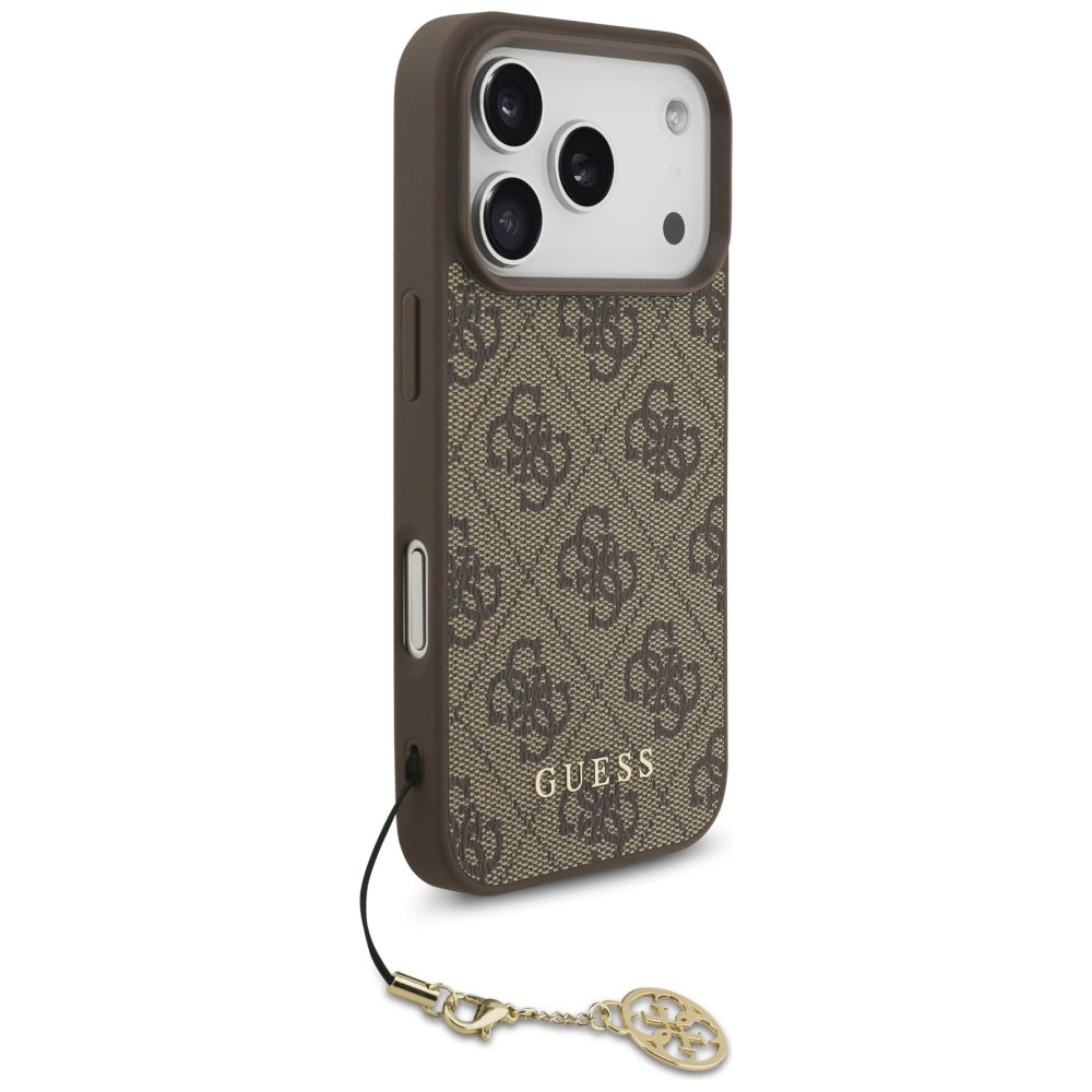 Husa pentru iPhone 17 Pro - Guess Hardcase 4G Charm Cradle MagSafe (GUHMP17LGF4GCW) - Brown
