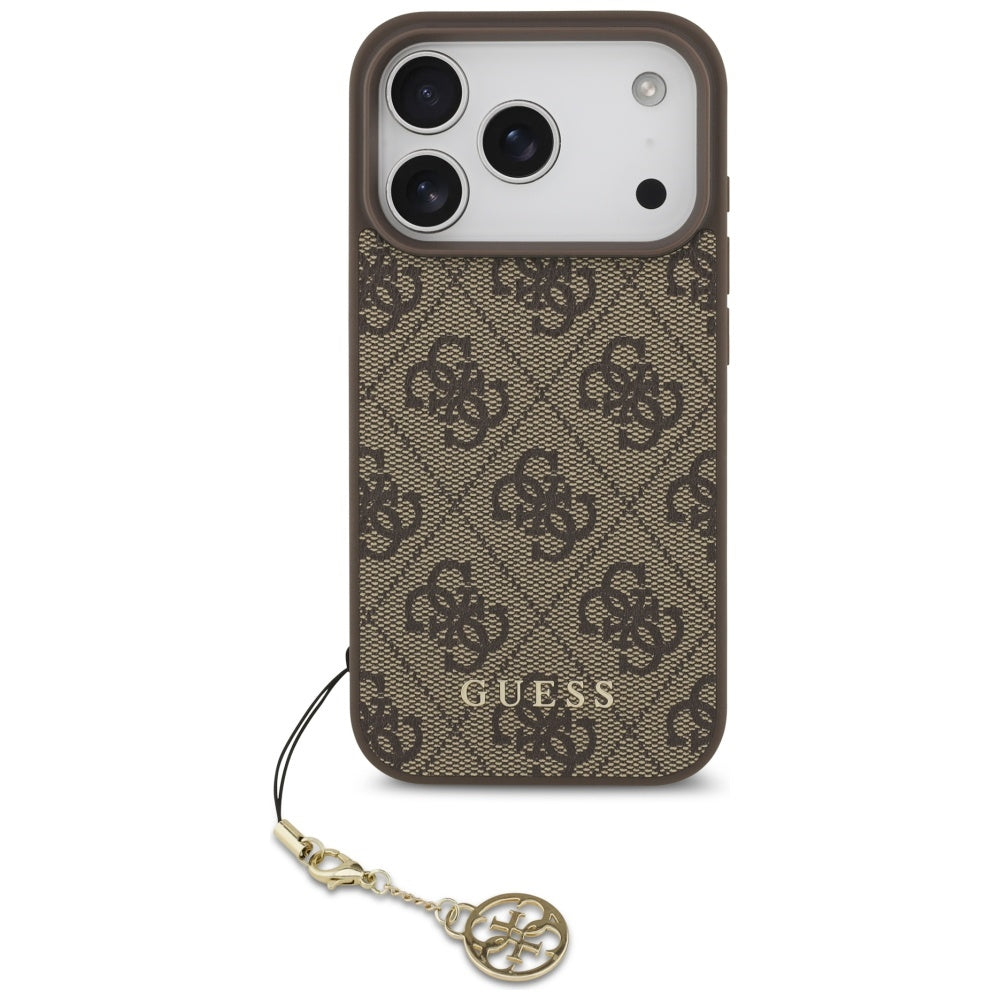 Husa pentru iPhone 17 Pro - Guess Hardcase 4G Charm Cradle MagSafe (GUHMP17LGF4GCW) - Brown