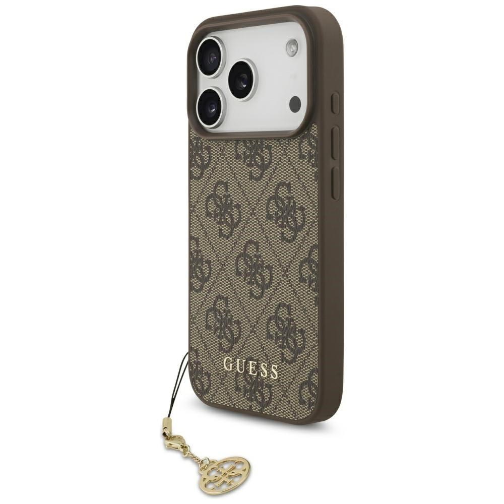 Guess - Hardcase 4G Charm Cradle MagSafe (GUHMP17XGF4GCW) - iPhone 17 Pro Max - Brown