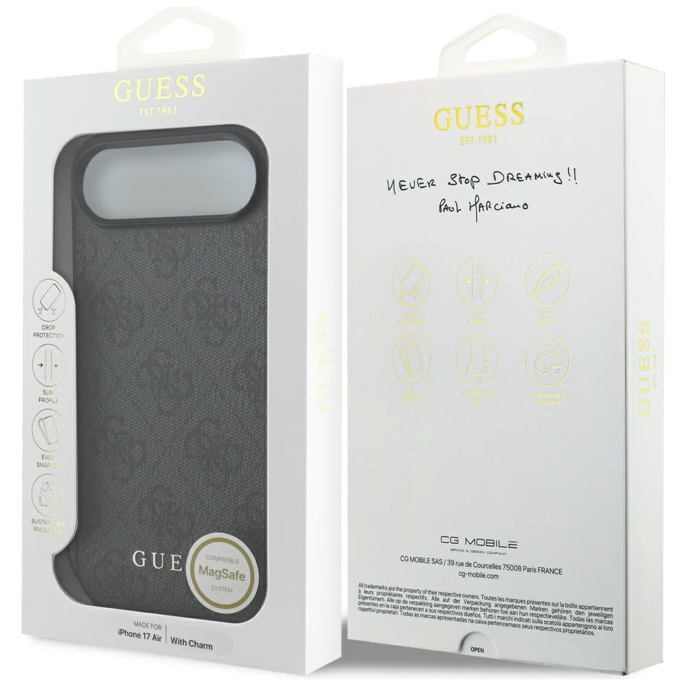 Husa pentru iPhone 17 Air - Guess Hardcase 4G Charm Cradle MagSafe (GUHMP17MGF4GCK) - Black