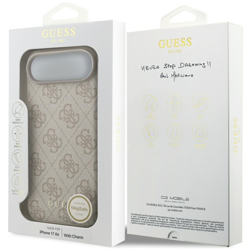 Husa pentru iPhone 17 Air - Guess Hardcase 4G Charm Cradle MagSafe (GUHMP17MGF4GCP) - Pink