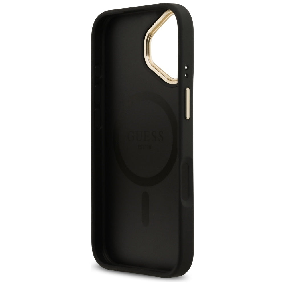 Husa pentru iPhone 17 - Guess Hardcase 4G Stripe MagSafe (GUHMP17SPG4SEMCK) - Black
