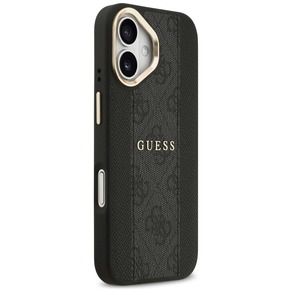 Husa pentru iPhone 17 - Guess Hardcase 4G Stripe MagSafe (GUHMP17SPG4SEMCK) - Black