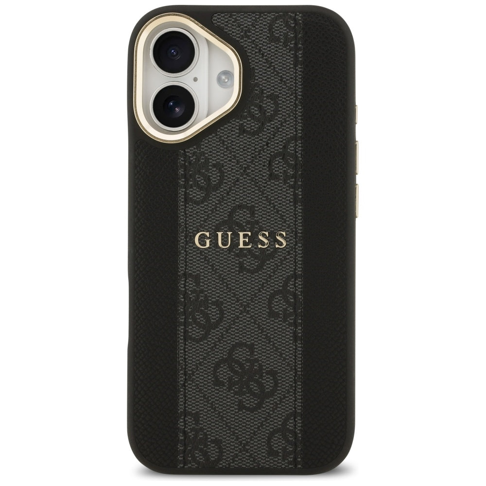 Husa pentru iPhone 17 - Guess Hardcase 4G Stripe MagSafe (GUHMP17SPG4SEMCK) - Black