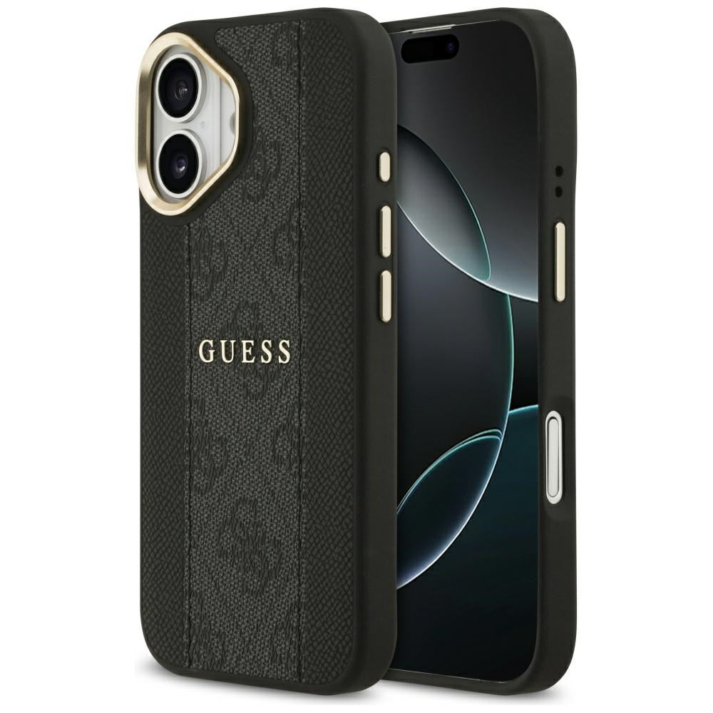 Husa pentru iPhone 17 - Guess Hardcase 4G Stripe MagSafe (GUHMP17SPG4SEMCK) - Black