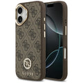 Husa pentru iPhone 17 - Guess Hardcase 4G Strass Logo MagSafe (GUHMP17SP4GRMDEW) - Brown
