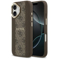 Husa pentru iPhone 17 - Guess Hardcase 4G Stripe MagSafe (GUHMP17SPG4SEMCW) - Brown