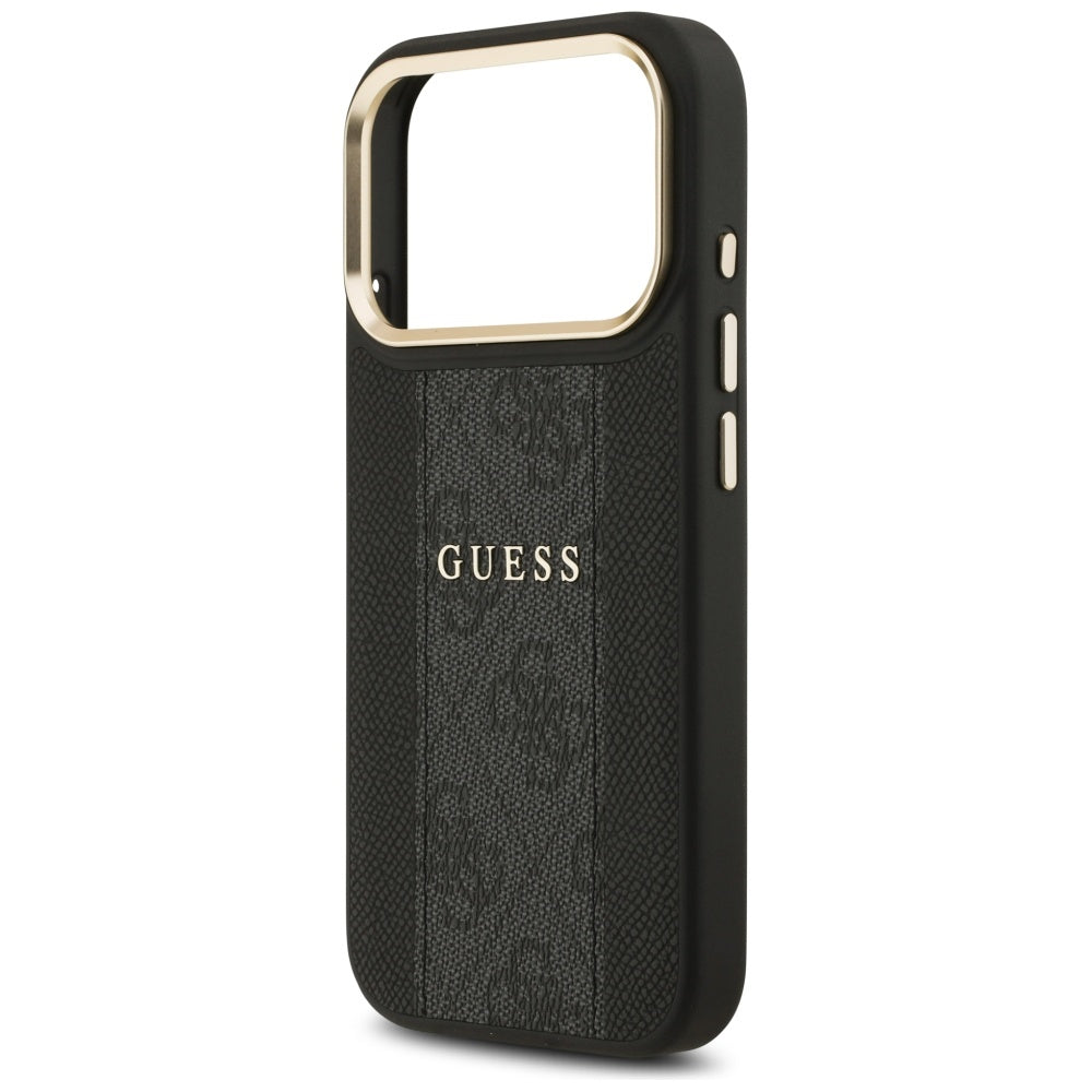 Husa pentru iPhone 17 Pro Max - Guess Hardcase 4G Stripe MagSafe (GUHMP17XPG4SEMCK) - Black