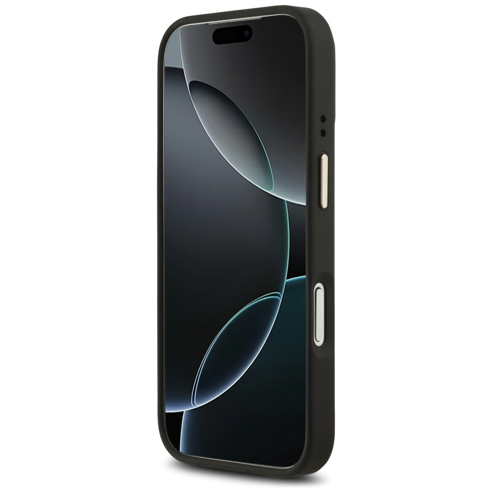 Husa pentru iPhone 17 Pro Max - Guess Hardcase 4G Stripe MagSafe (GUHMP17XPG4SEMCK) - Black