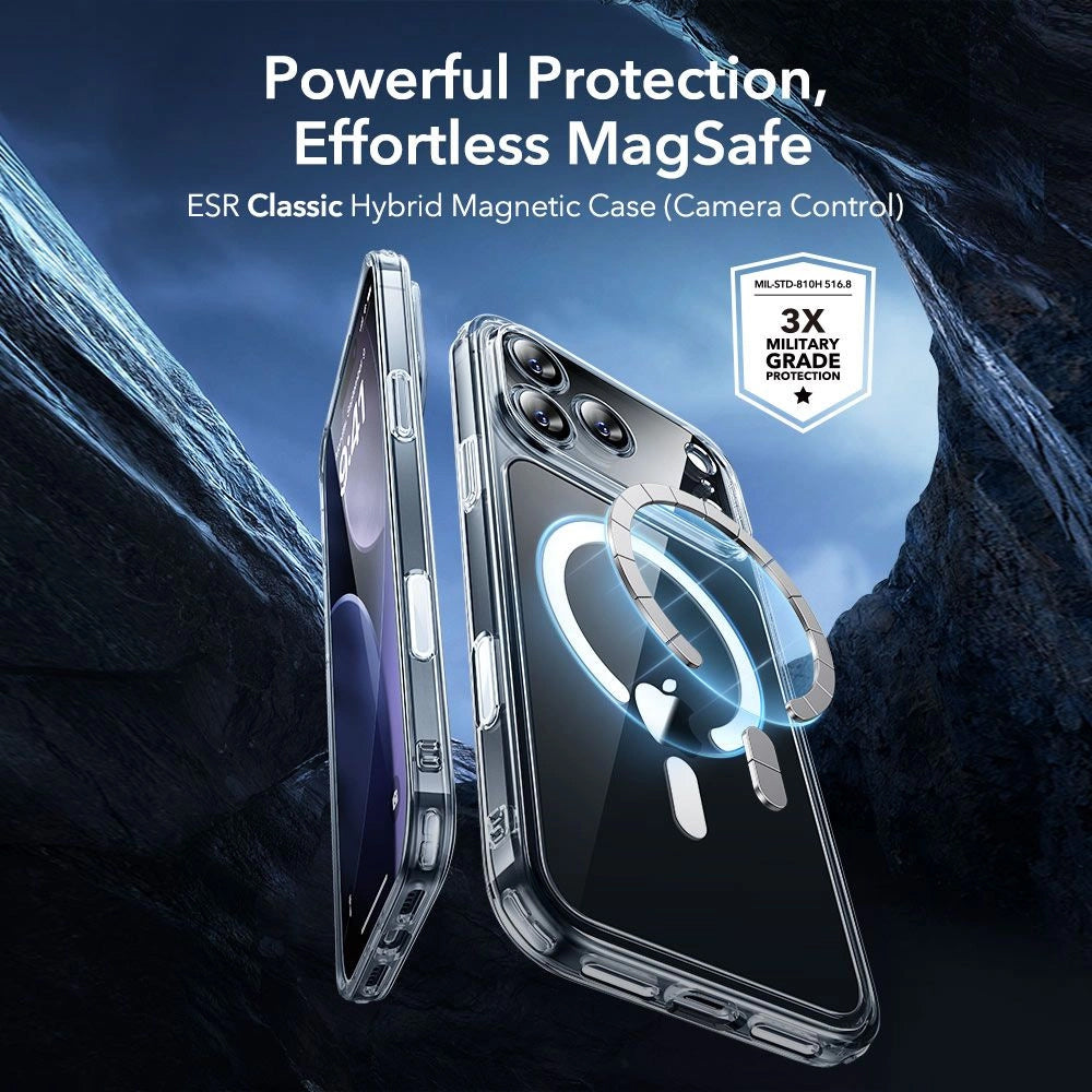 ESR - Classic Hybrid HaloLock [Included Screen Protector] - iPhone 17 Pro - Clear