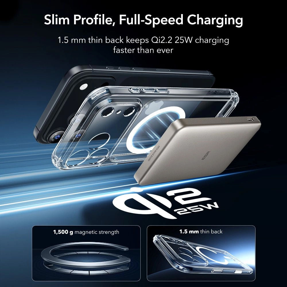 ESR - Classic Hybrid HaloLock [Included Screen Protector] - iPhone 17 Pro - Clear