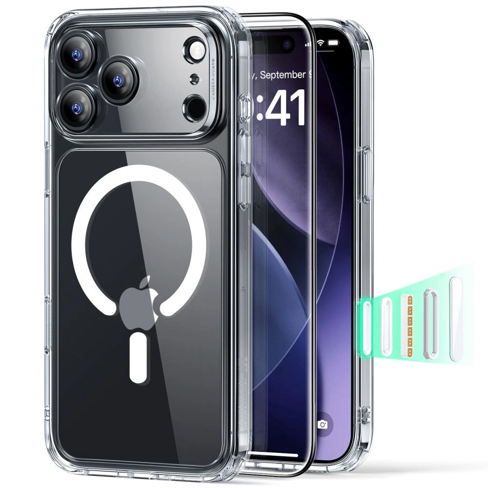 ESR - Classic Hybrid HaloLock [Included Screen Protector] - iPhone 17 Pro Max - Clear