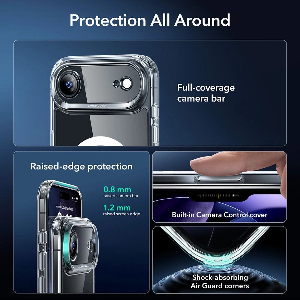 ESR - Classic Hybrid HaloLock [Included Screen Protector] - iPhone 17 Air - Clear