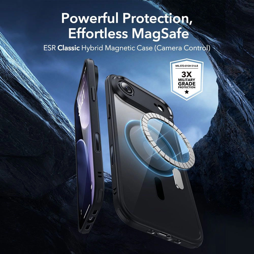 ESR - Classic Hybrid HaloLock [Included Screen Protector] - iPhone 17 Air - Clear Black