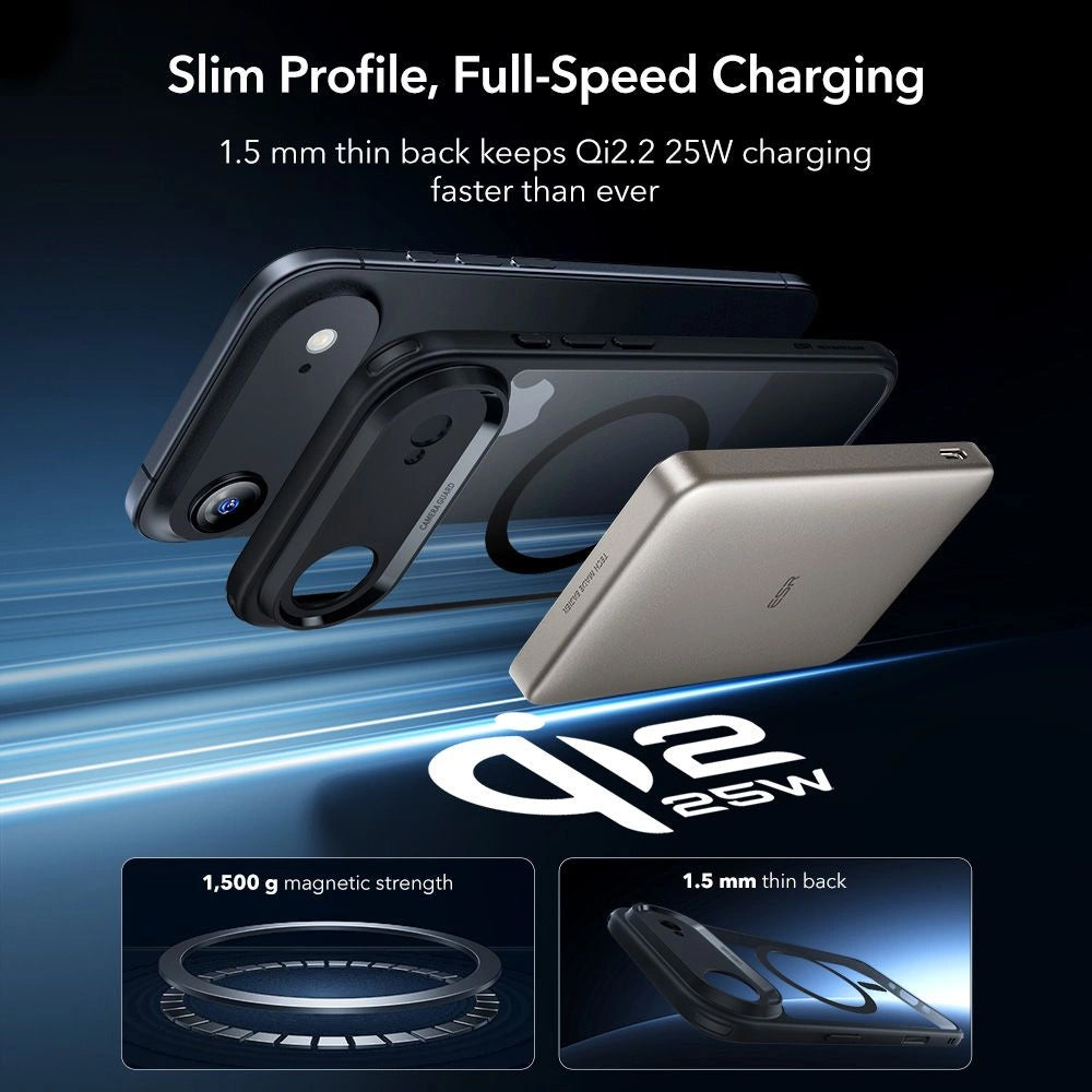 ESR - Classic Hybrid HaloLock [Included Screen Protector] - iPhone 17 Air - Clear Black