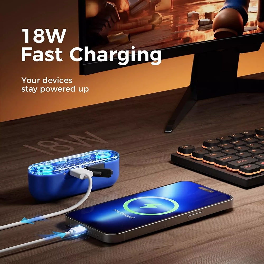 Ocoopa - Hand Warmer UT2s GamerPro (UT4103-RD) - with Power Bank, Magnetic Design, 7 LED Lights, Type-C, 18W, 2x5000mAh 