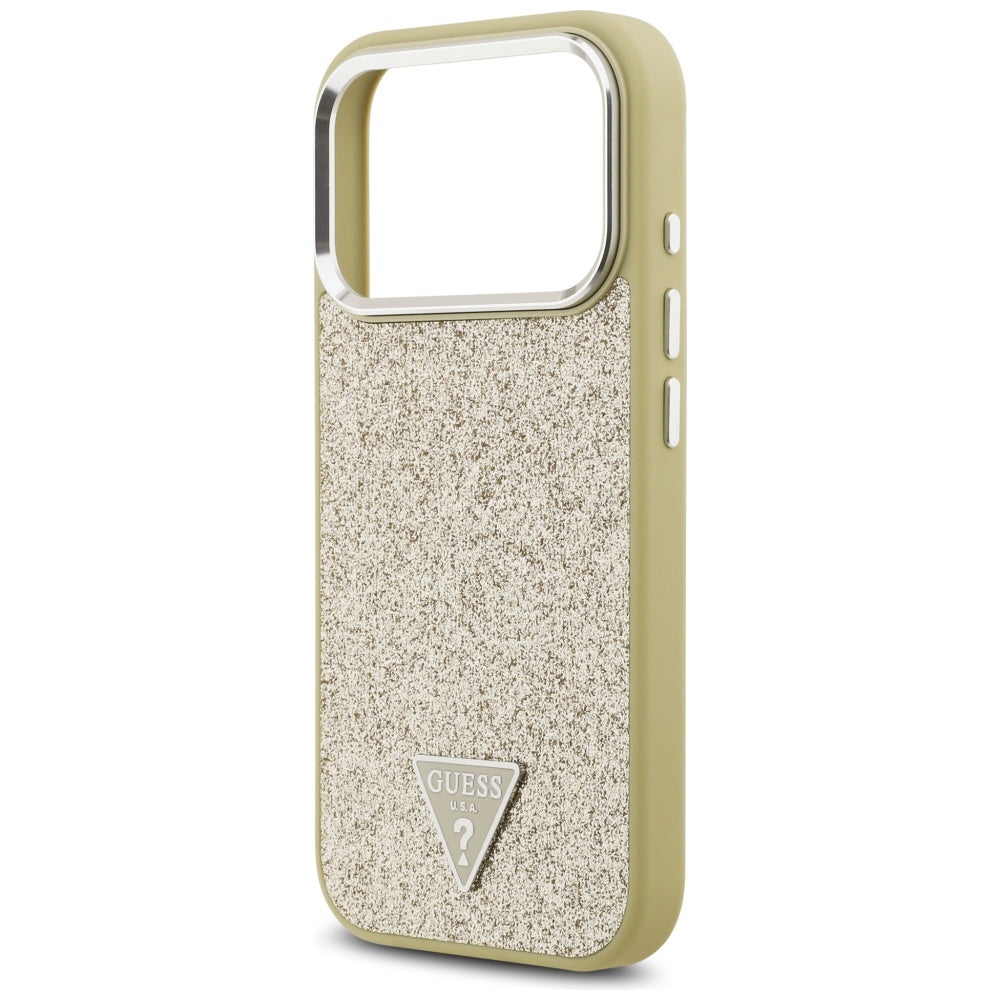 Guess - Glitter Triangle Logo MagSafe (GUHMP17LPFGTSCMD) - iPhone 17 Pro - Gold