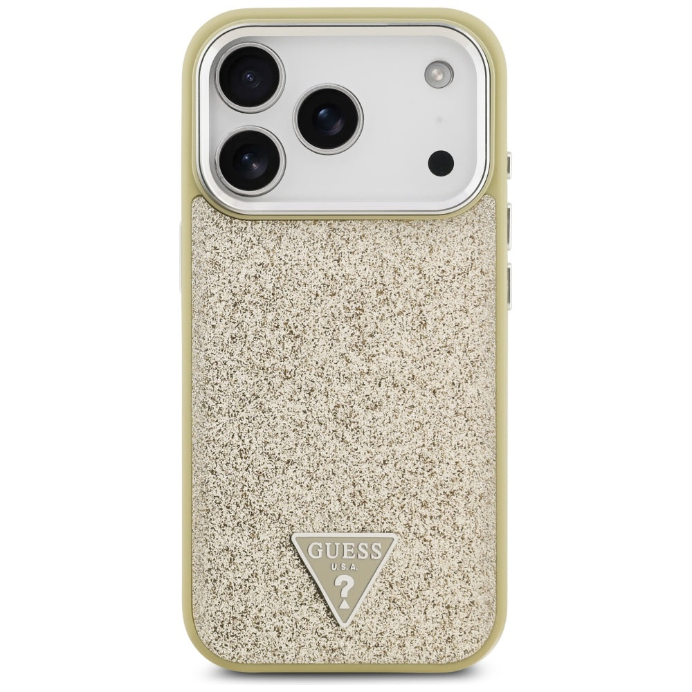 Guess - Glitter Triangle Logo MagSafe (GUHMP17LPFGTSCMD) - iPhone 17 Pro - Gold