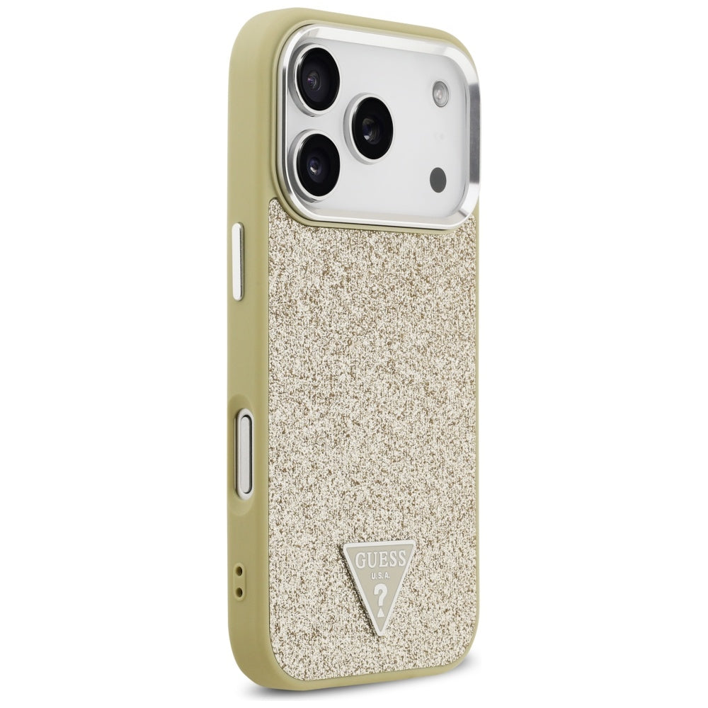 Guess - Glitter Triangle Logo MagSafe (GUHMP17LPFGTSCMD) - iPhone 17 Pro - Gold