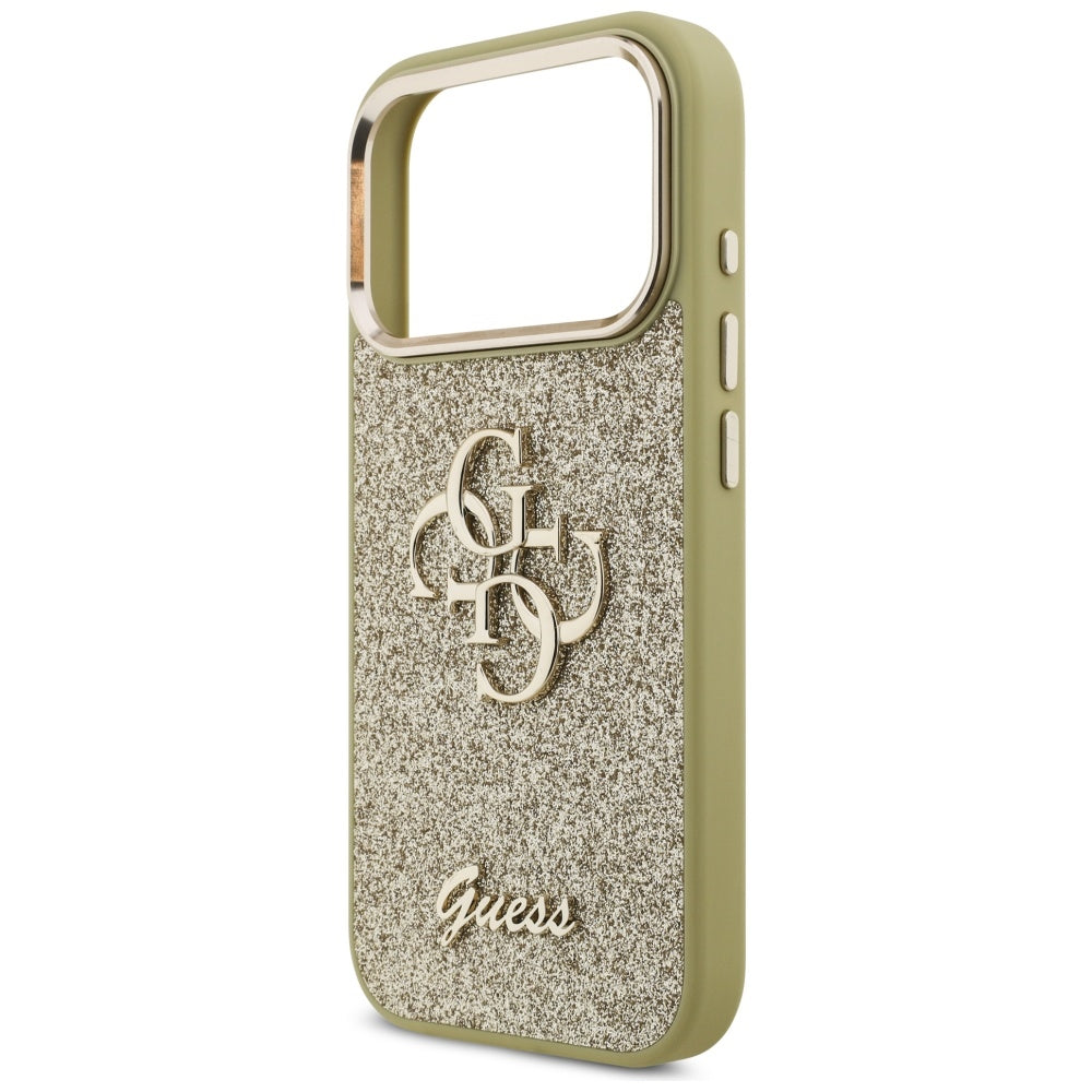 Guess - Fixed Glitter Big 4G Metal Frame (GUHCP17LHG4SGCD) - iPhone 17 Pro - Gold