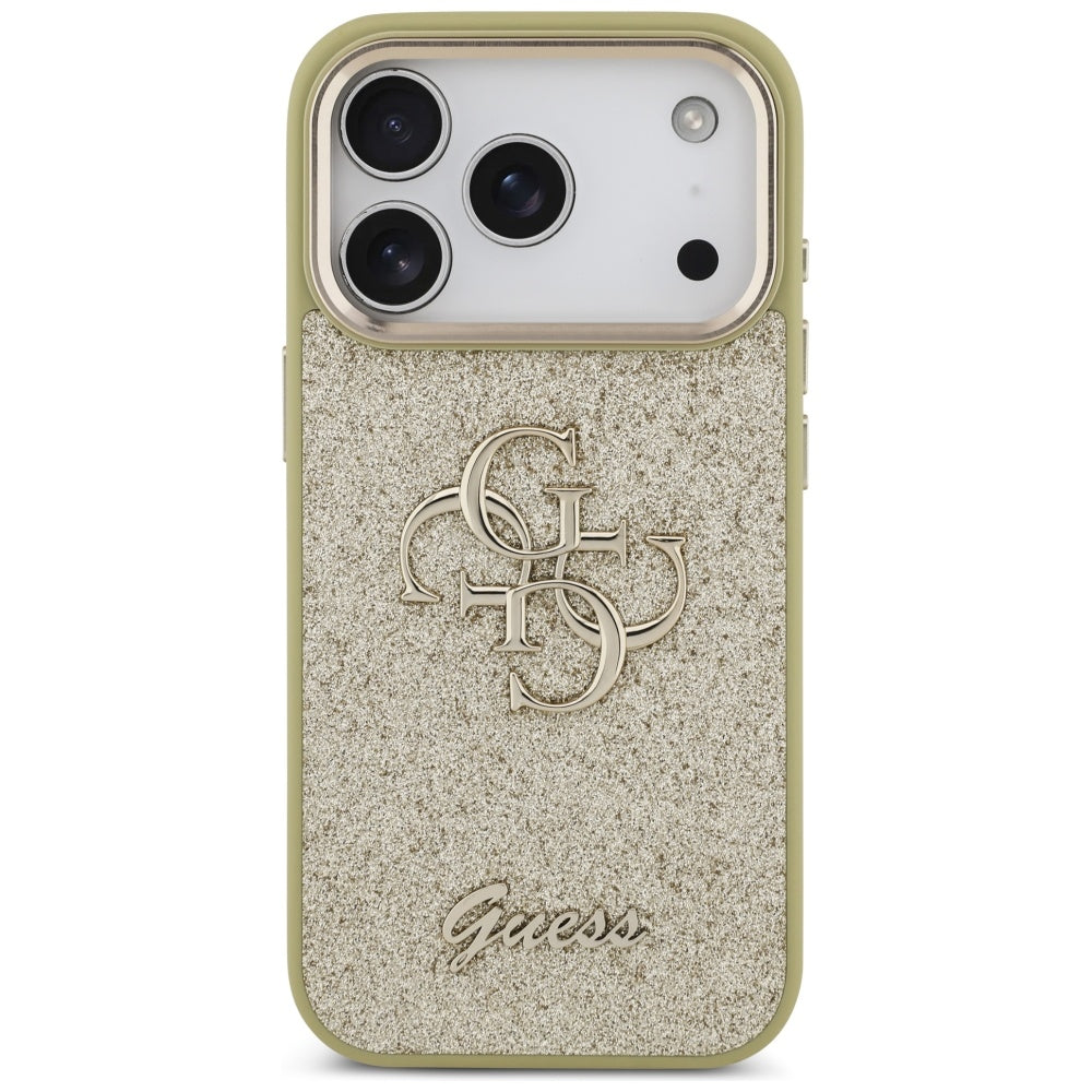 Guess - Fixed Glitter Big 4G Metal Frame (GUHCP17LHG4SGCD) - iPhone 17 Pro - Gold