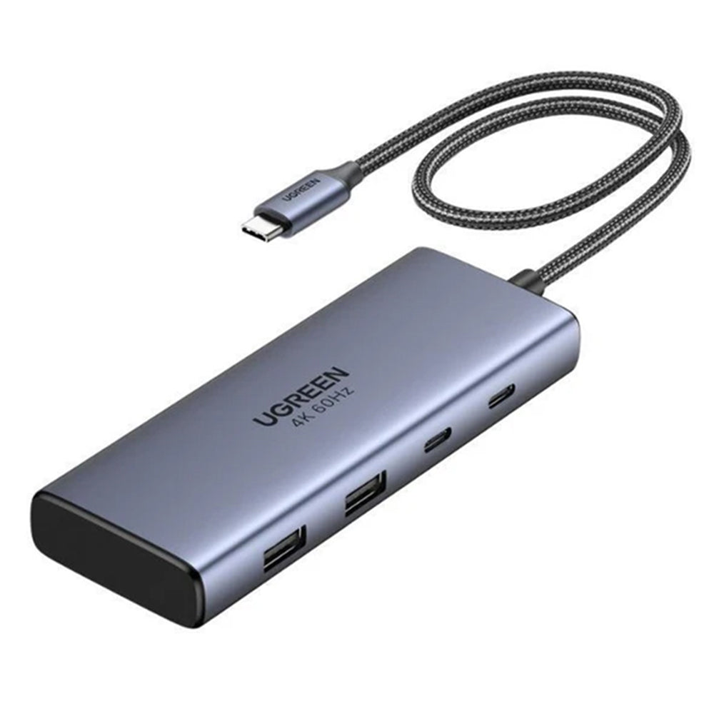 Ugreen Hub/Dock Ugreen Docking Station CM498 (45379), Type-C to 3x Type-C, 2x USB-A, 2x HDMI 4K@60Hz, 10Gpbs, PD100W, Gr