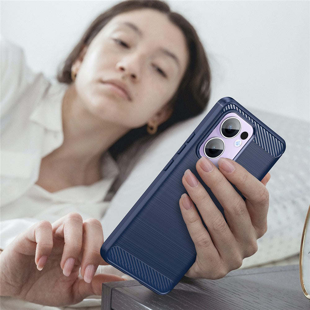 Techsuit - Carbon Silicone - Oppo Reno13 F 4G / Reno13 F 5G / Reno13 FS 5G - Blue