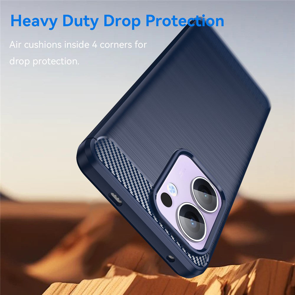 Techsuit - Carbon Silicone - Oppo Reno13 F 4G / Reno13 F 5G / Reno13 FS 5G - Blue