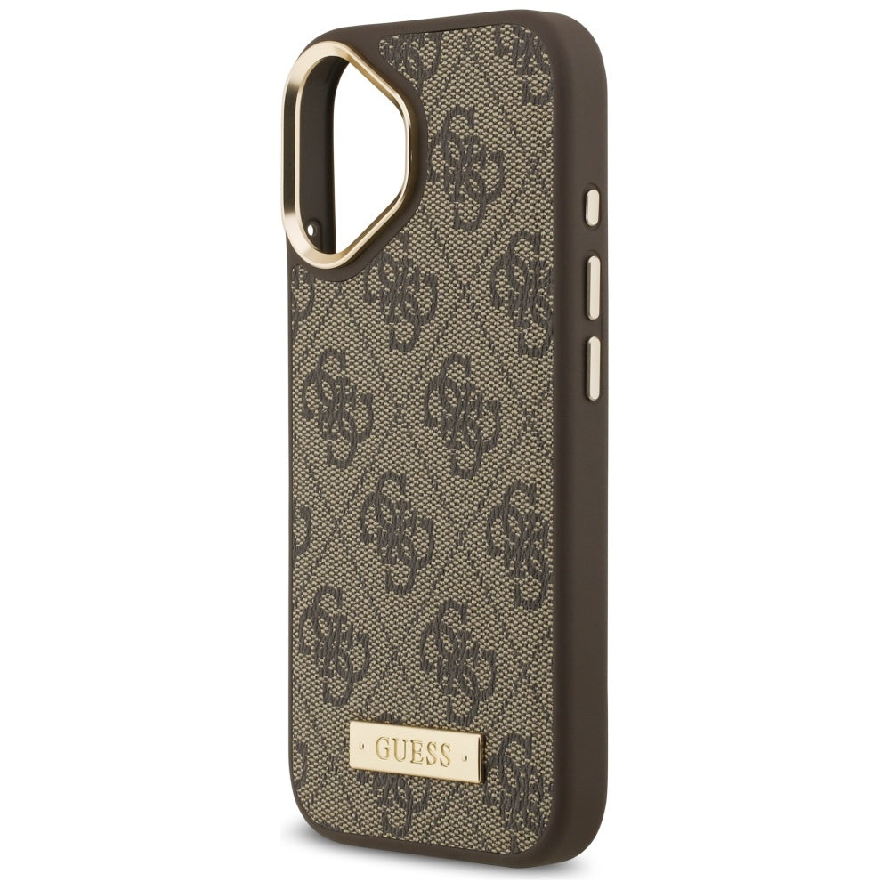 Guess - Hardcase 4G Logo Plate MagSafe (GUHMP17SU4GPRW) - iPhone 17 - Brown