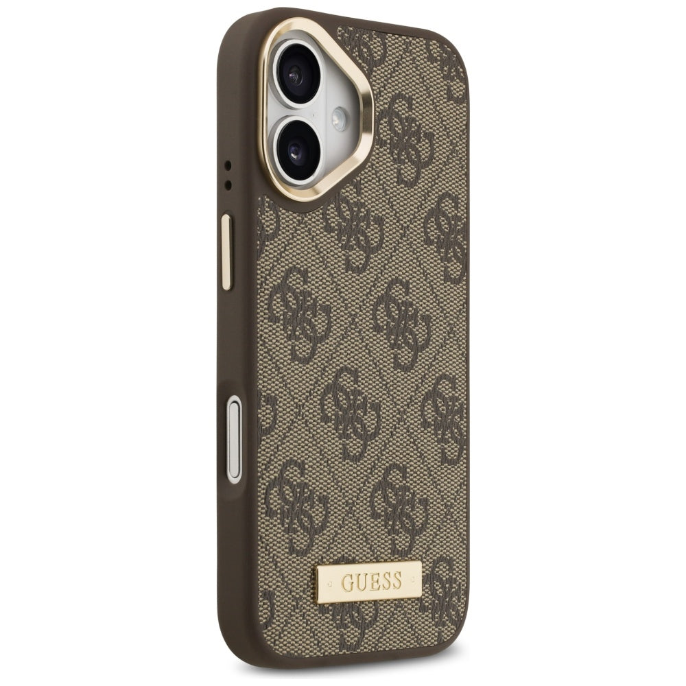 Guess - Hardcase 4G Logo Plate MagSafe (GUHMP17SU4GPRW) - iPhone 17 - Brown