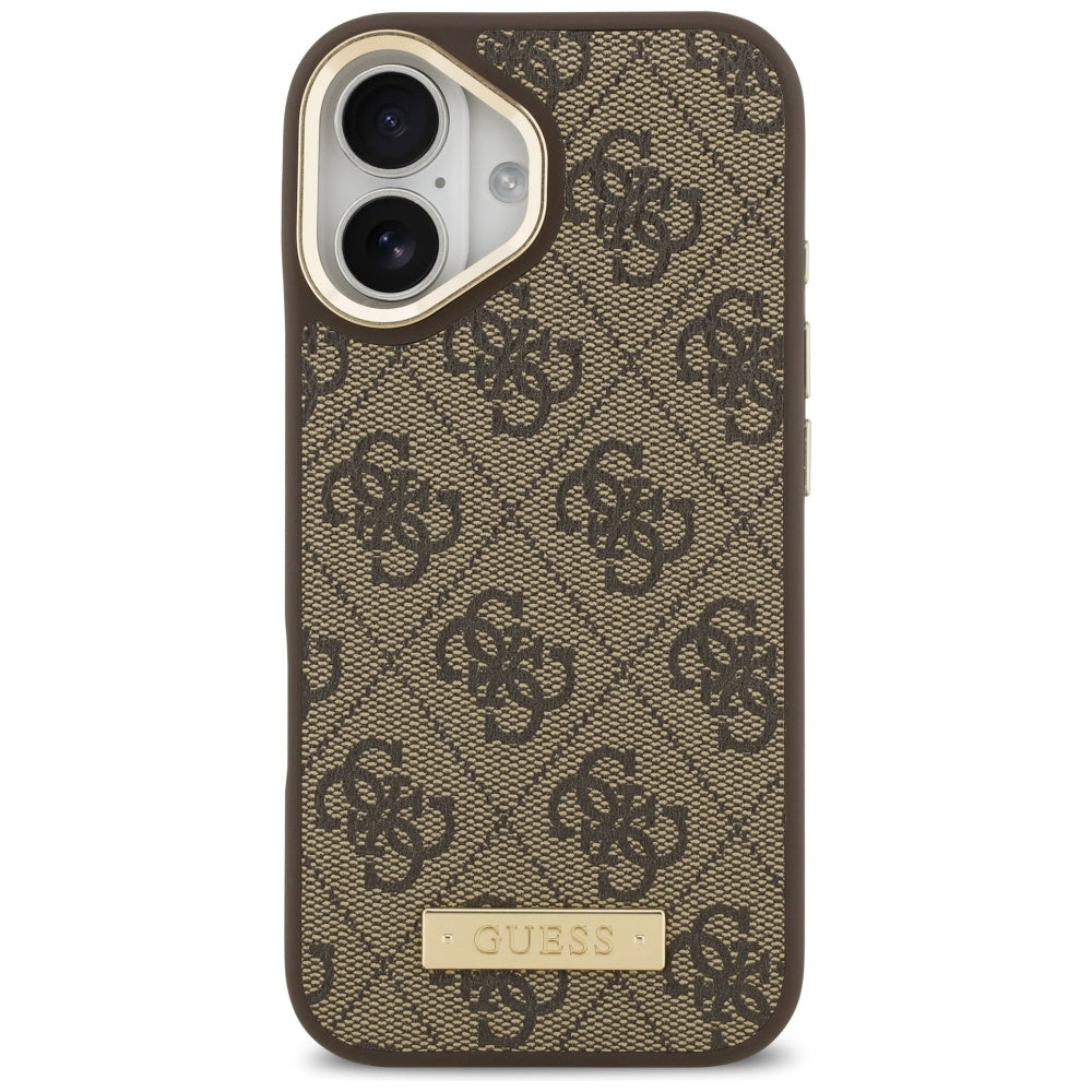 Guess - Hardcase 4G Logo Plate MagSafe (GUHMP17SU4GPRW) - iPhone 17 - Brown