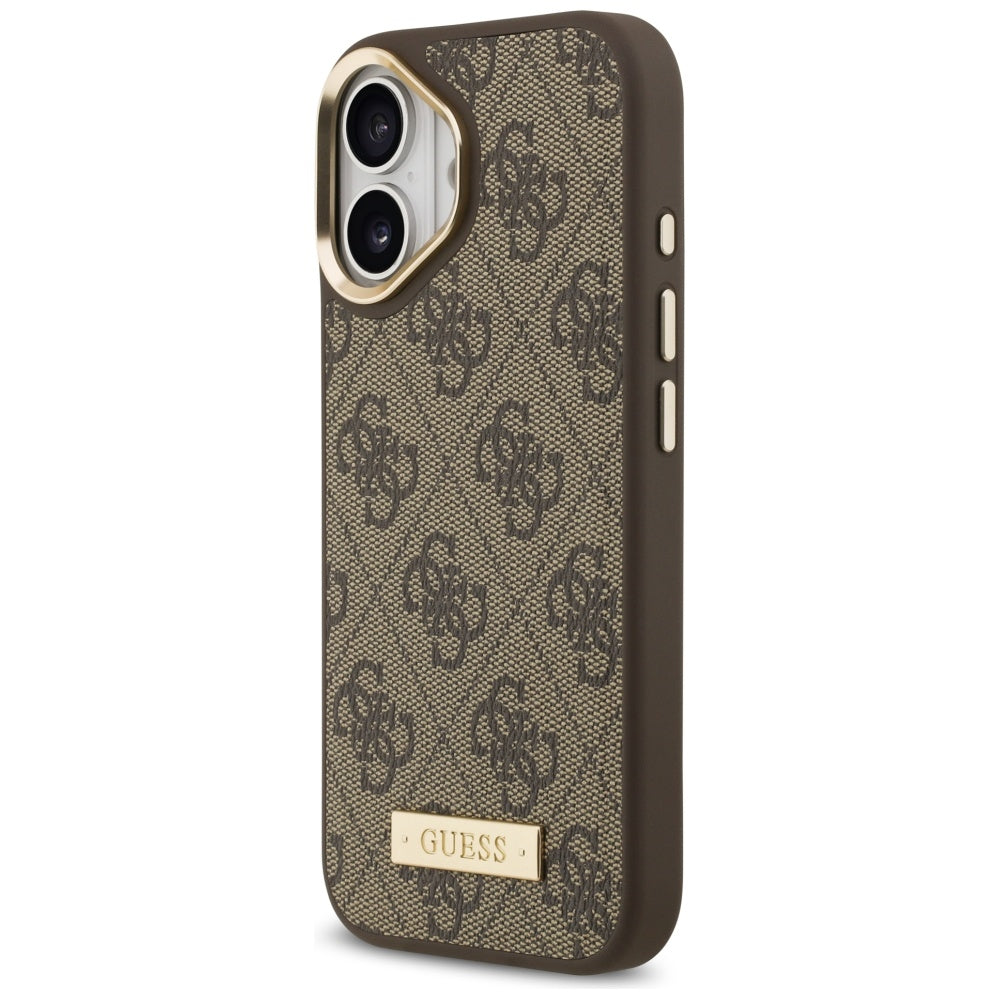 Guess - Hardcase 4G Logo Plate MagSafe (GUHMP17SU4GPRW) - iPhone 17 - Brown
