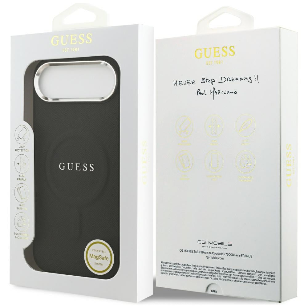 Husa pentru iPhone 17 Air - Guess Hardcase Classic Logo MagSafe (GUHMP17MPSAREGSK) - Black