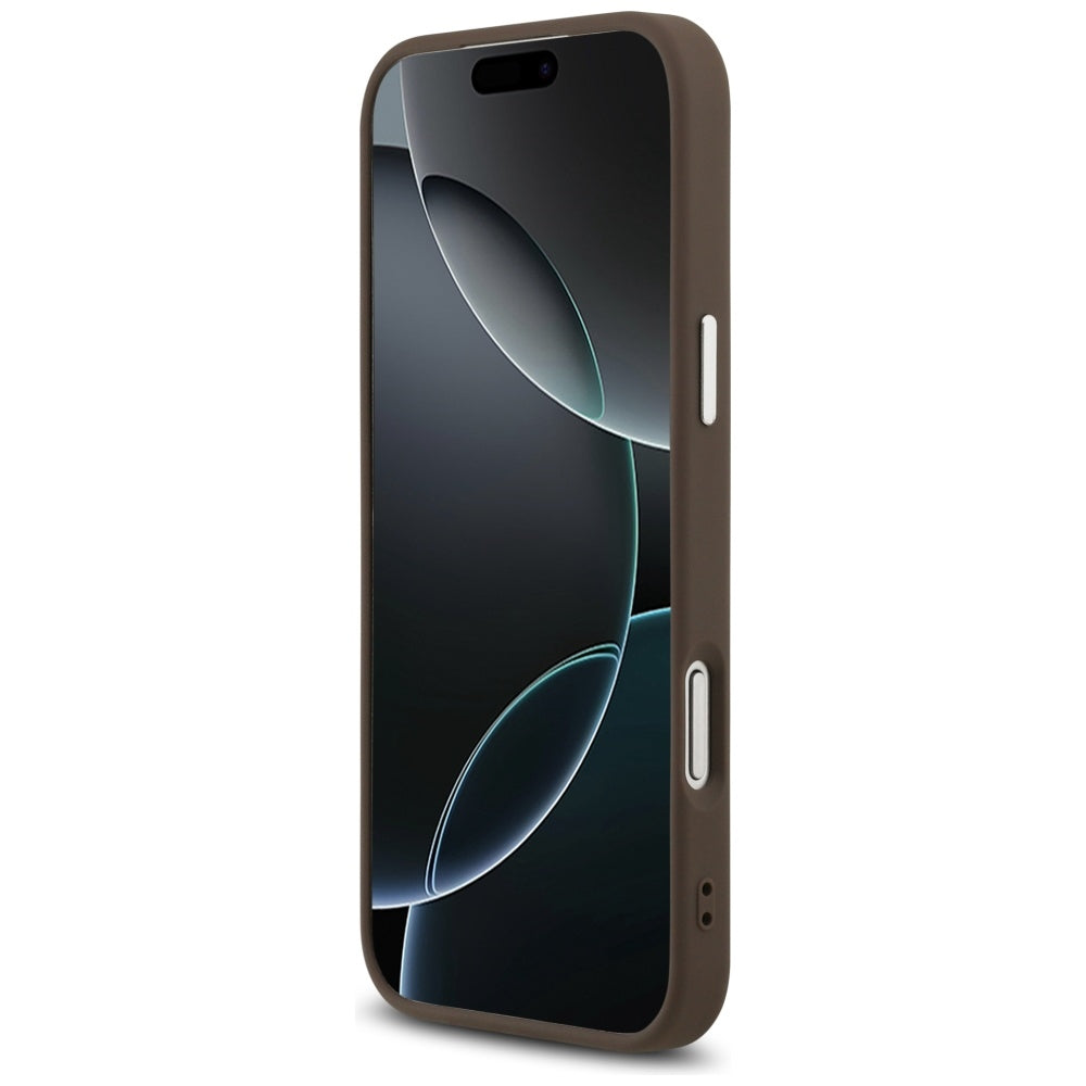 Husa de protectie Guess Hardcase Classic Logo compatibil cu iPhone 17 Pro Max, Maro