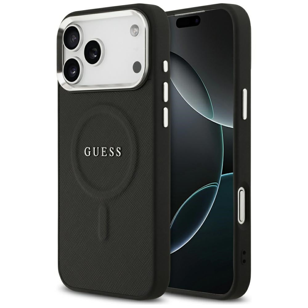 Husa pentru iPhone 17 Pro Max - Guess Hardcase Classic Logo MagSafe (GUHMP17XPSAREGSK) - Black