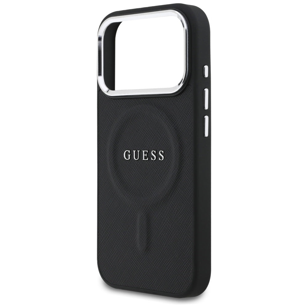 Husa pentru iPhone 17 Pro - Guess Hardcase Classic Logo MagSafe (GUHMP17LPSAREGSK) - Black